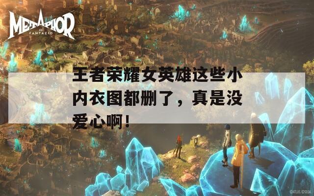 王者荣耀女英雄这些小内衣图都删了，真是没爱心啊！