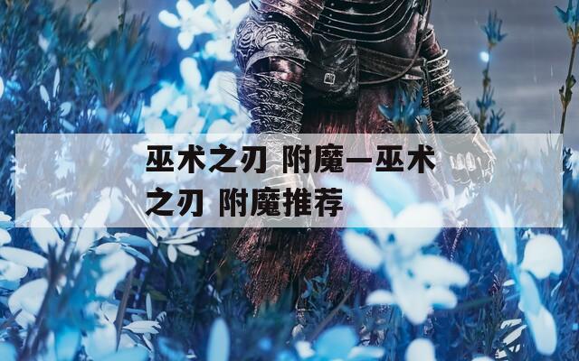 巫术之刃 附魔—巫术之刃 附魔推荐