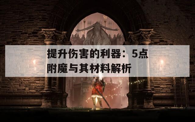 提升伤害的利器：5点附魔与其材料解析